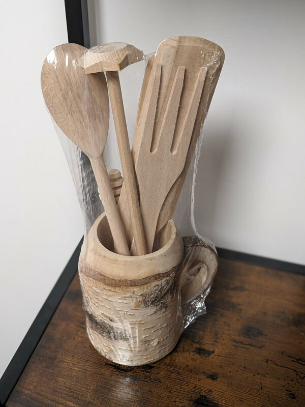 Chope bois naturel+ Ustensile