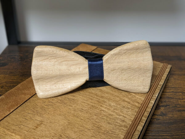 NoeudBleu Nœud de papillon en chêne - ruban bleu